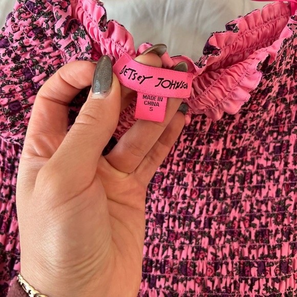 Betsey Johnson Floral Strapless Ruffle Dress - Small - Picture 2 of 3